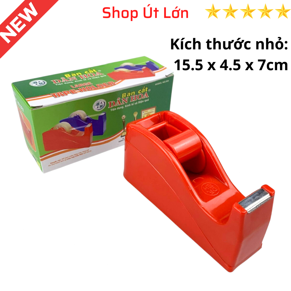 Dao Cắt băng keo văn phòng nhỏ DÂN HOA 350, loại để bàn