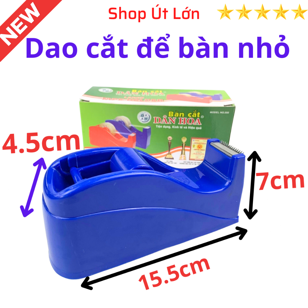 Dao Cắt băng keo văn phòng nhỏ DÂN HOA 350, loại để bàn