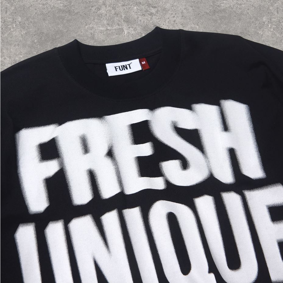 ÁO THUN TAY LỠ UNISEX FUNT SLOGAN BLUR TEE