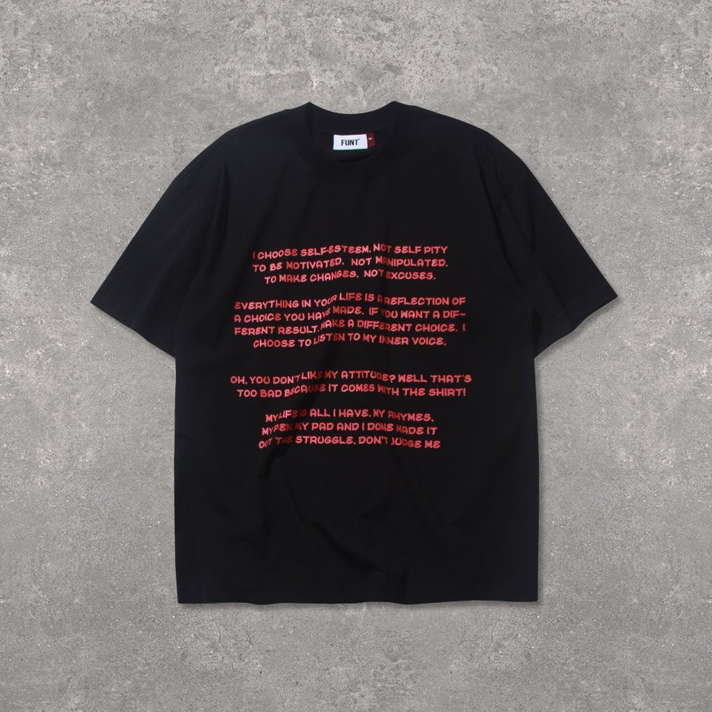ÁO THUN TAY LỠ UNISEX FUNT QUOTES TEE