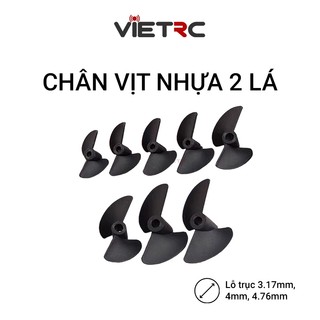 Chân vịt nhựa 2 cánh (2 lá) trục 3.17mm/ 4mm/ 4.76mm kích thước 27-47mm để chế tàu/cano điều khiển từ xa