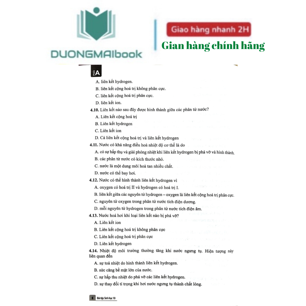 Sách - Bài tập Sinh học 10 Cánh Diều