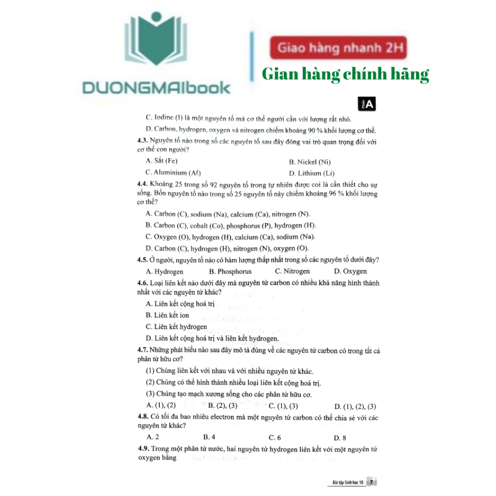 Sách - Bài tập Sinh học 10 Cánh Diều