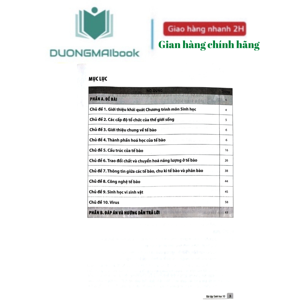 Sách - Bài tập Sinh học 10 Cánh Diều