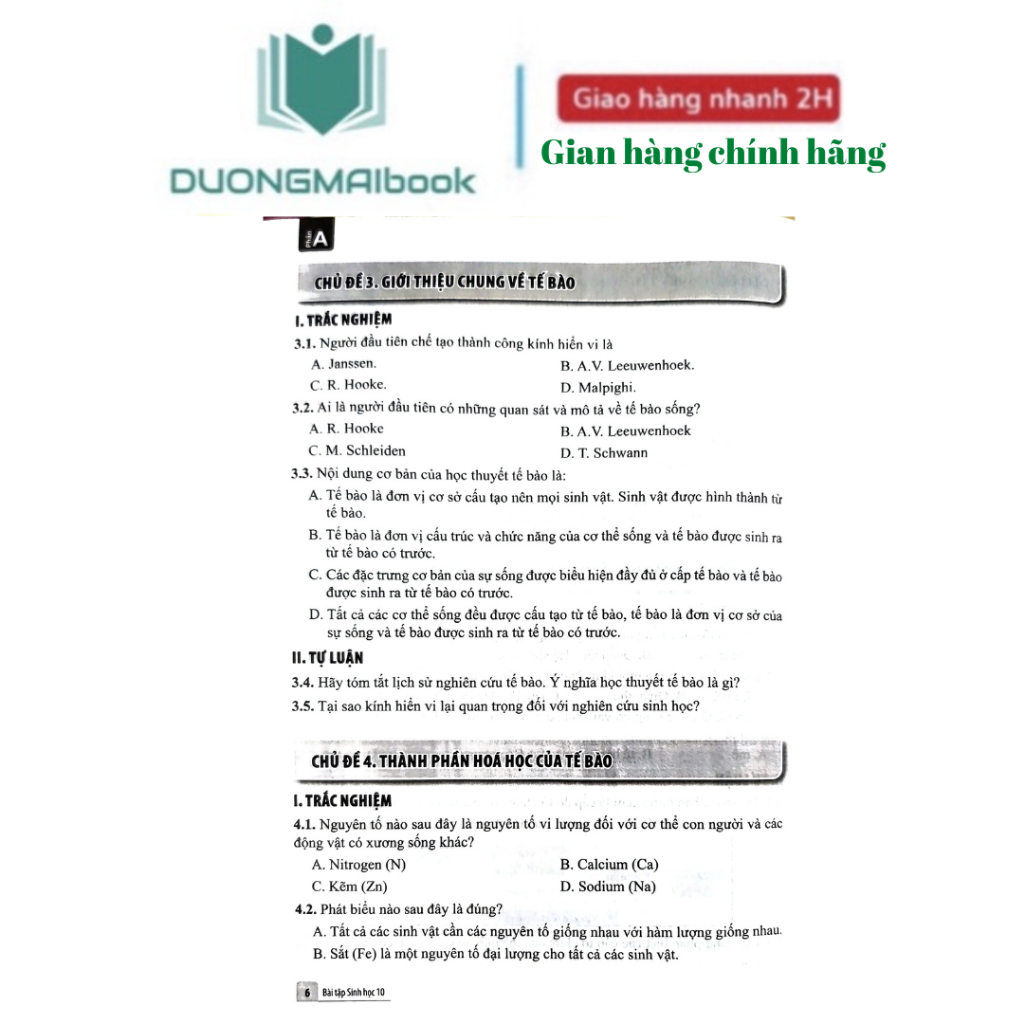 Sách - Bài tập Sinh học 10 Cánh Diều