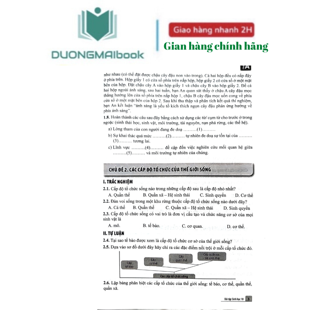 Sách - Bài tập Sinh học 10 Cánh Diều