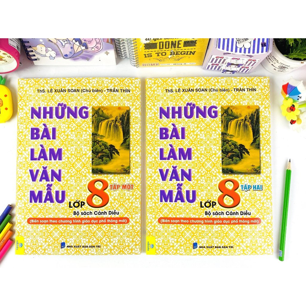 Sách - Combo 2 cuốn Những Bài Làm Văn Mẫu Lớp 8 - Cánh Diều - ndbooks