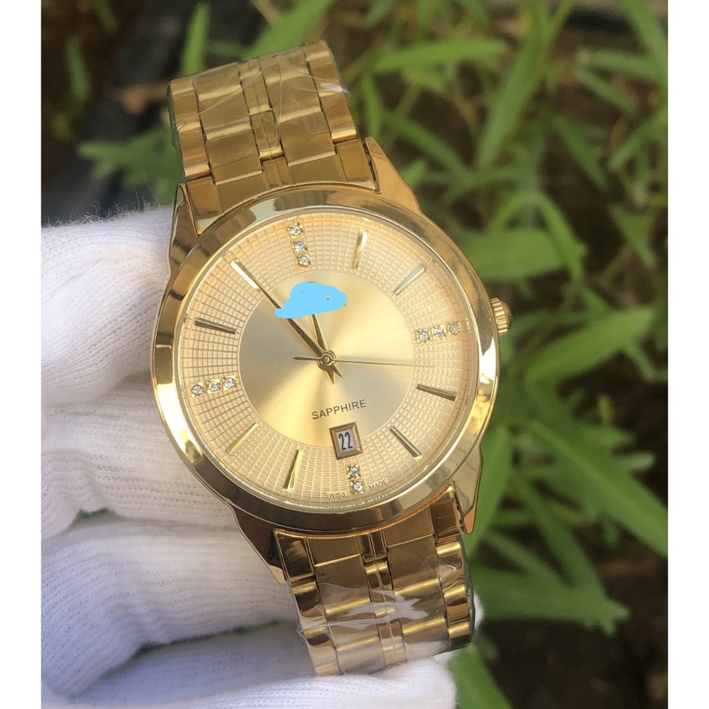 Đồng Hồ Nam O.M  chạy Pin Dây Thép Khung Thép Chống Xước, Chống Nước.