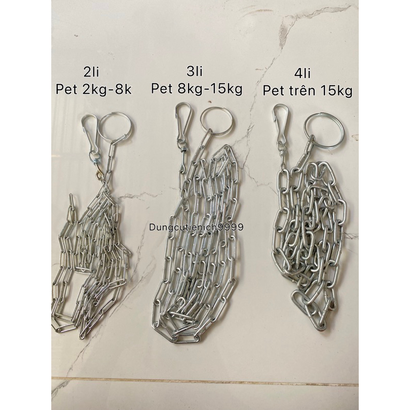 Xích chó mèo đủ size (2 li, 3li, 4li)