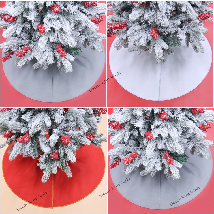 Tấm Thảm Nỉ Một Màu T32 88cm Phủ Chân Cây Thông Trang Trí Noel Giáng Sinh