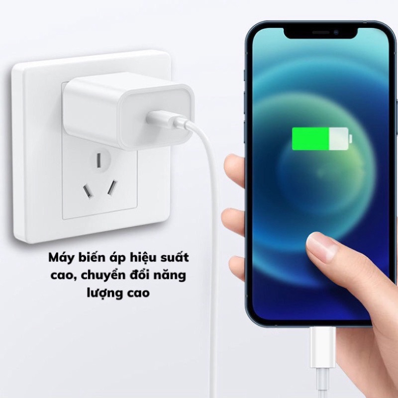 Combo sạc nhanh PD 20W - không quá nóng - Bảo hành 12 Tháng - 1 đổi 1