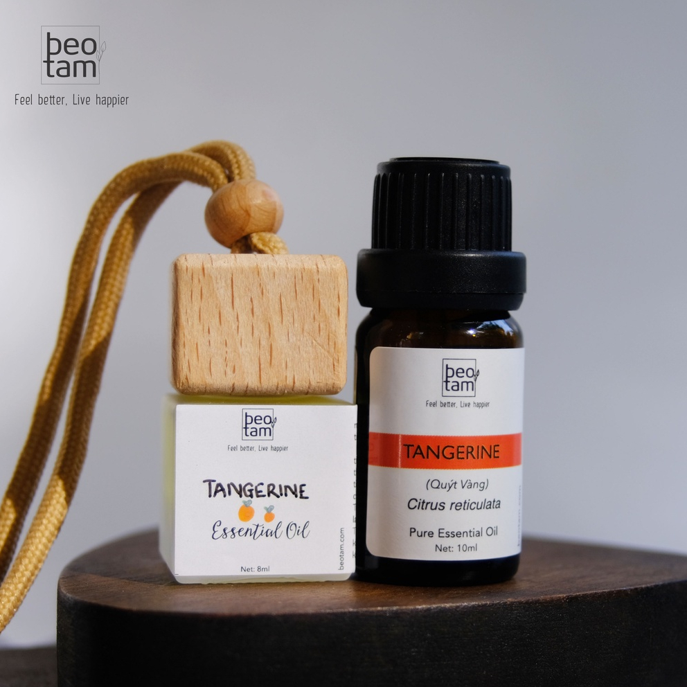 Tinh dầu Quýt Vàng Bèo Tấm - Tangerine E.O 100% organic giúp thư giãn, chống rạn da, giảm mụn, khoẻ da, cân bằng tâm tí