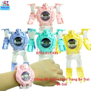 Đồng hồ robot siêu nhân cho bé fullbox - đồng hồ đồ chơi biến hình cực độc mẫu mới nhất thời trang cho bé trai bé gái