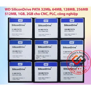 Thẻ nhớ cf compact flash card wd silicondrive 32mb 64mb 128mb 256mb 512mb 1gb 2gb industrial công nghiệp cho máy cnc
