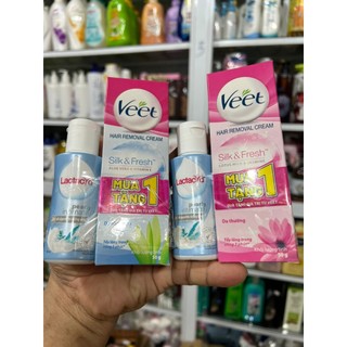 Kem tẩy lông Veet Hair Removal Cream SILK & FRESH 50ml hàng công ty