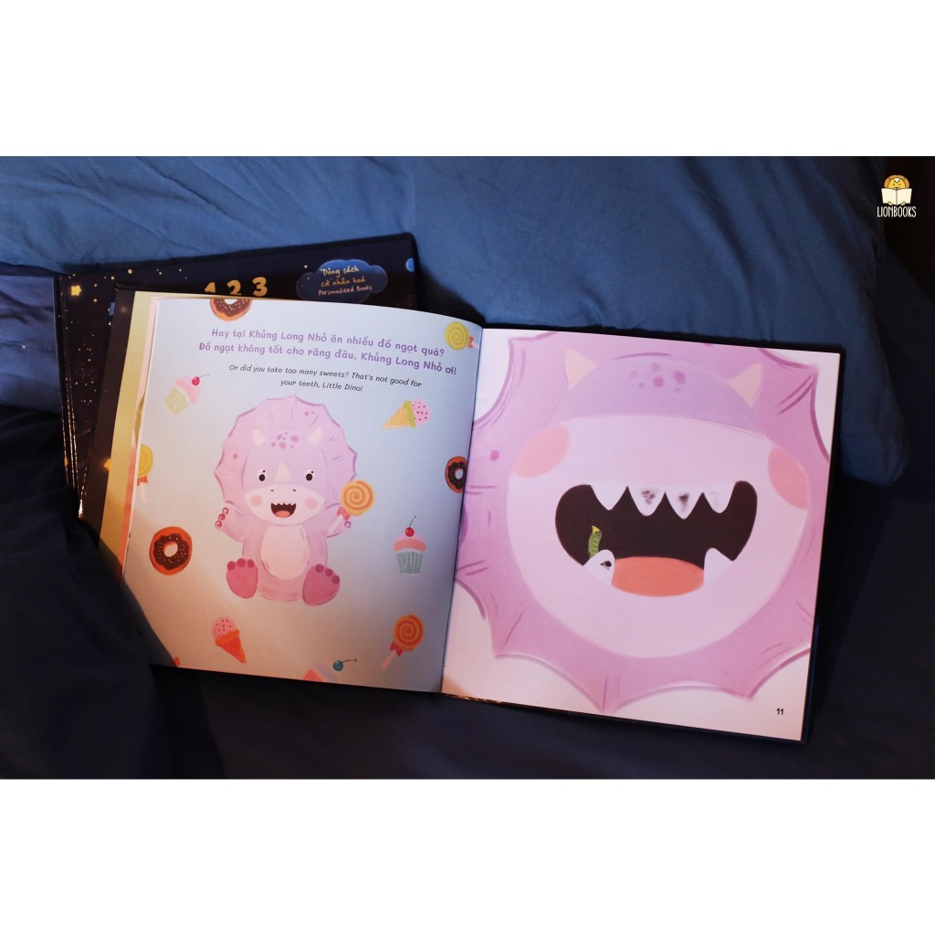 Sách In Tên - 123 Mau Đi Ngủ Thôi - Bìa Cứng