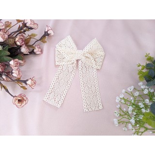 Kẹp tóc nơ đơn giản chất liệu ren mã N29 - Kẹp tóc Handmade HATI