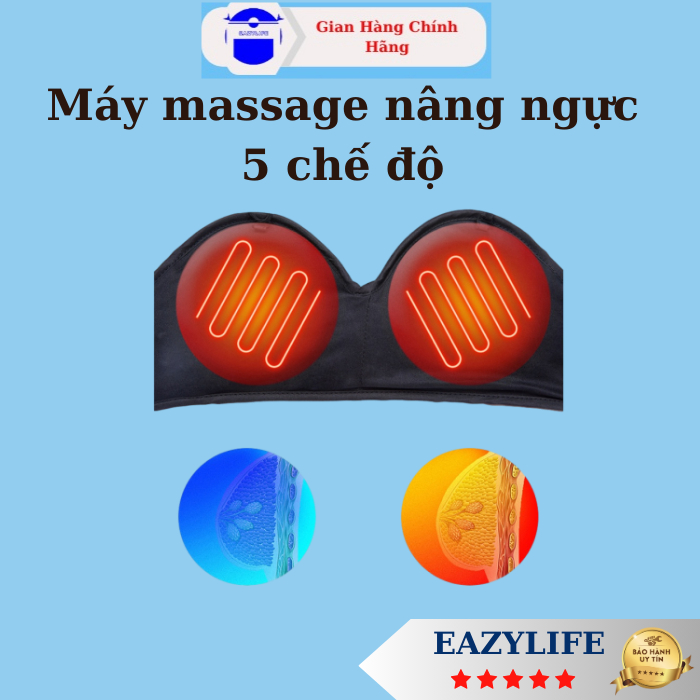 Máy massage nâng ngực thông minh 5 cấp độ rung và nhiệt, giảm tình trạng chảy xệ, cải thiện vòng 1 căng tròn