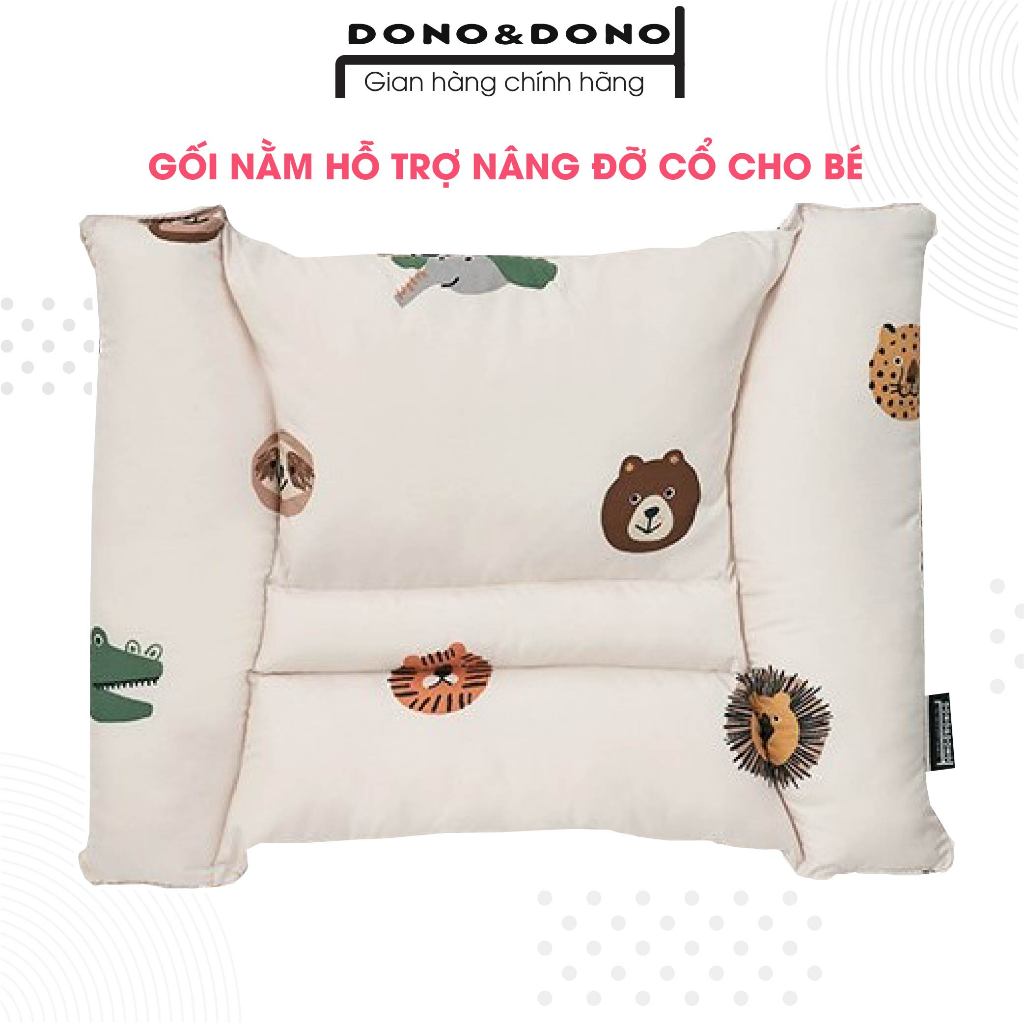 Gối ngủ cho bé thiết kế hiện đại giúp nâng đỡ bảo vệ vùng cổ cho bé từ 6 tháng, mềm mại, êm ái, Dono&Dono Hàn Quốc
