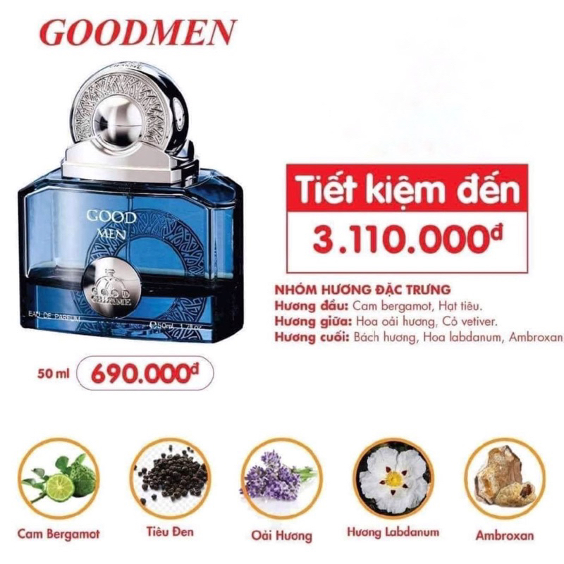 NƯỚC HOA NAM GOD MEN XANH 50ML[CHÍNH HÃNG]