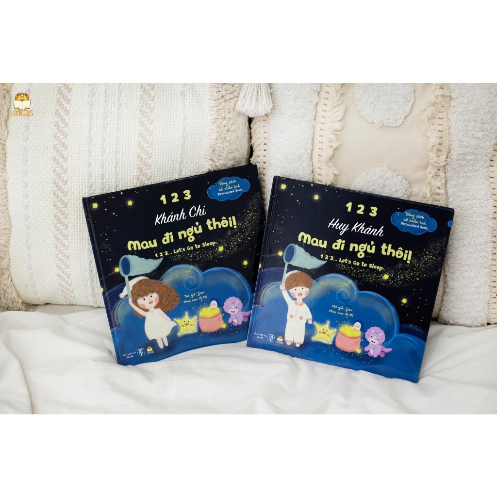 Sách In Tên - 123 Mau Đi Ngủ Thôi - Bìa Cứng