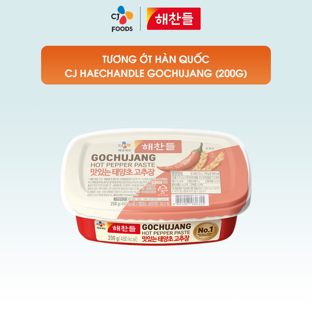 Tương ớt Hàn Quốc Gochujang CJ Haechandle Original 200g - Nhập khẩu từ Hàn Quốc