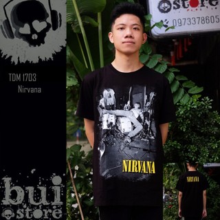 [Mã BUIS45K giảm 45k] Áo Rock band tee phông / thun Nirvana TDM 1703