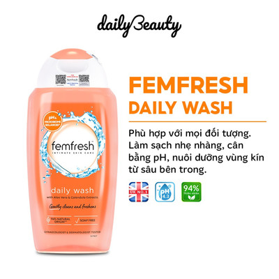 Dung Dịch Vệ Sinh Phụ Nữ Femfresh Intimate Skin Care Daily Wash Sạch Thơm Cả Ngày Dài 250ml Daily Beauty