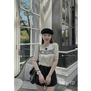 Áo len nữ cộc tay dior hàng qc loại 1