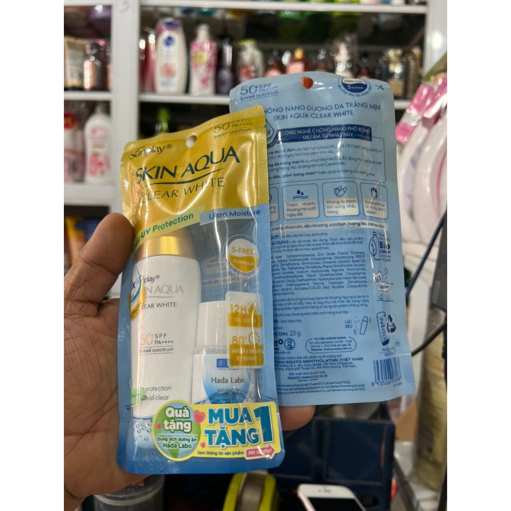 Kem chống nắng Sunplay Skin Aqua Clear White 25g ( nắp đồng)