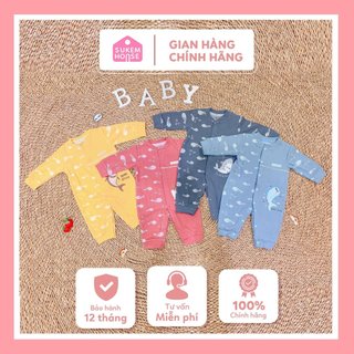 Bộ Body Sơ Sinh Dài Tay Chất Cotton Nỉ Uala&Rogo UR 3930 Hàng Chính Hãng An Toàn Cho Da Bé
