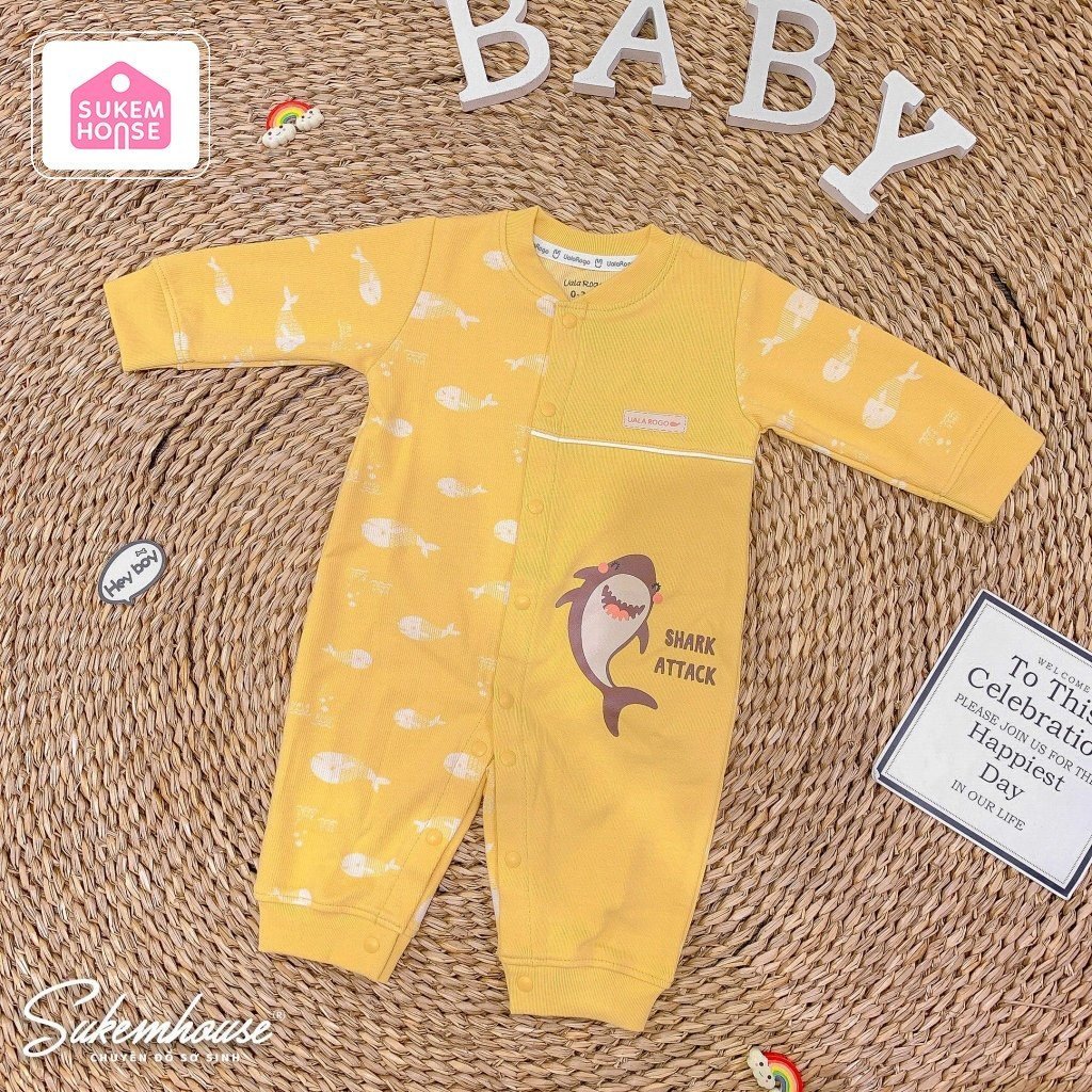 Bộ Body Sơ Sinh Dài Tay Chất Cotton Nỉ Uala&Rogo UR 3930 Hàng Chính Hãng An Toàn Cho Da Bé