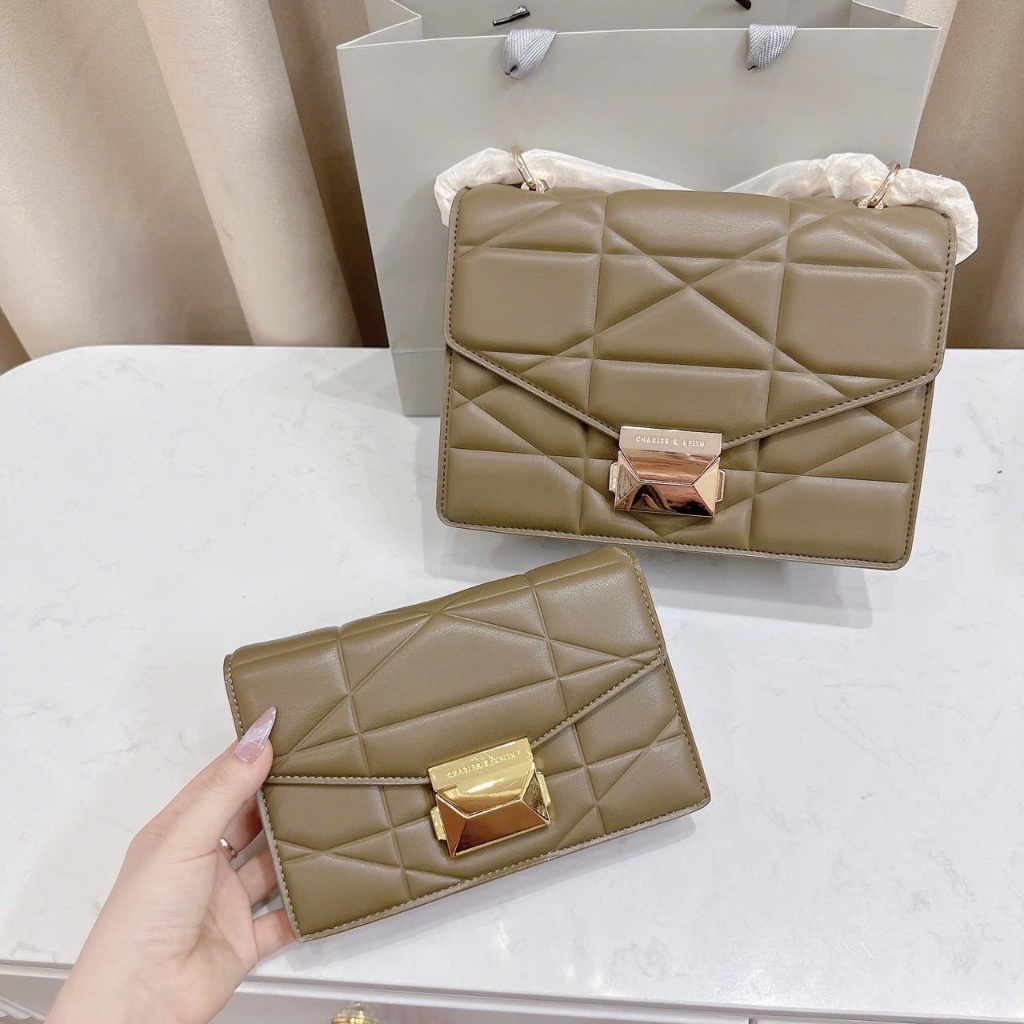 Túi kẹp nách + túi đeo chéo nữ size 19cm CK2-70770615 và size 24cm CK2-80782204 đủ màu