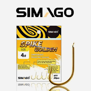 Lưỡi câu simago SPIKE GOLDEN có ngạnh, lưỡi câu cá chính hãng, chất lượng