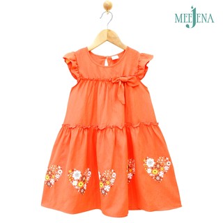 Váy bé gái tay cánh tiên, Váy đầm bé gái 14-34 Kg - Đầm cho bé gái MEEJENA thắt nơ trước ngực - 2012
