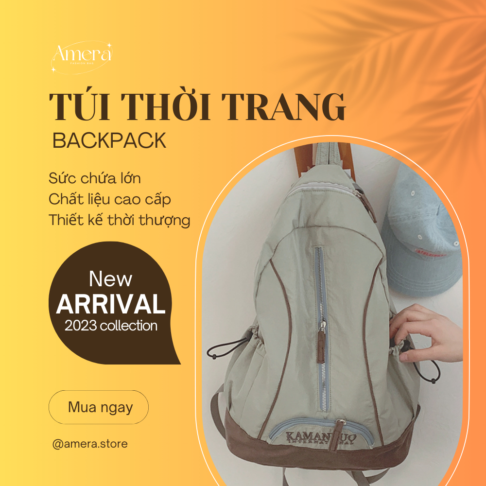 Túi balo nylon Amera Túi balo dung tích lớn