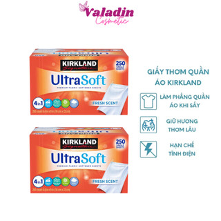 Giấy thơm quần áo KIRKLAND Mỹ Fabric Softener (250 Tờ) |Giấy nến thơm quần áo