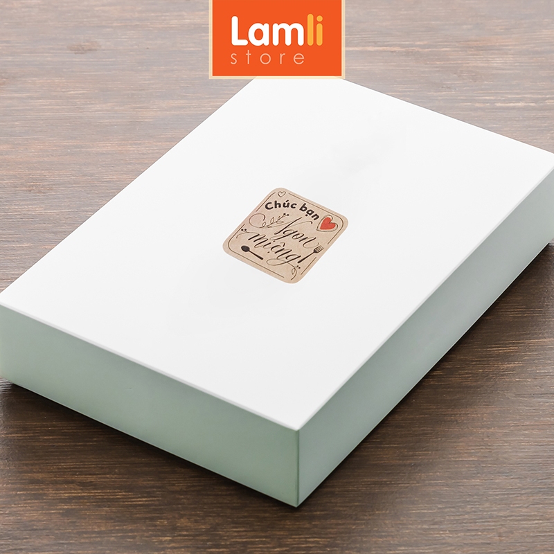 89 Tem nhãn dán Chúc Bạn Ngon Miệng | Sticker tiếng Việt | Chất liệu: Decal Kraft nâu | Kt: 3cm