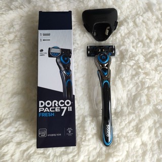 DORCO PACE 7II FRESH(Hộp gồm1 dao cạo kèm lưỡi+14 đầu dao thay thế+1 bọt cạo râu 210ml) Nội địa Hàn