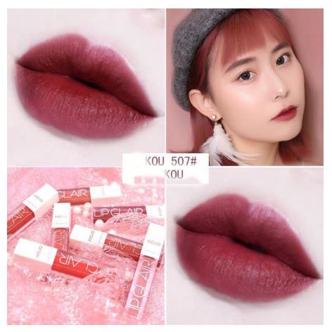 Son kem HOJO Smooth Lip Glair MÀU 507 ĐỎ RƯỢU VANG