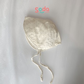 Mũ bèo caro chấm bi cotton cho bé (Ảnh thật)