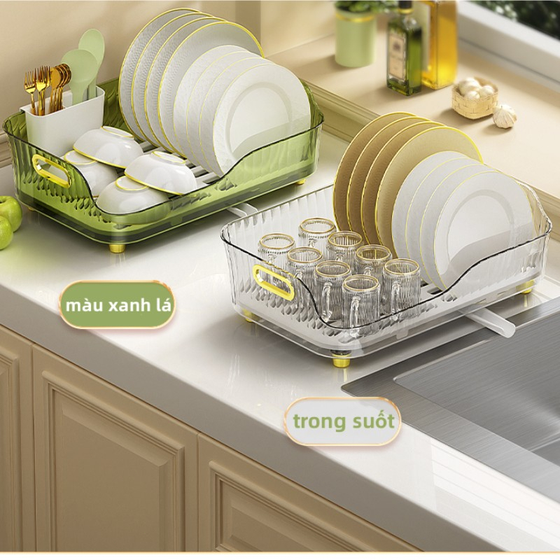 Giá để đĩa Giá bát đĩa thoát nước nhà bếp kệ acrylic giá để bát đĩa nhà bếp Kệ cốc Kệ bát đĩa,kệ úp 