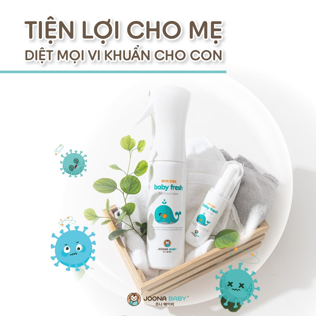 Xịt diệt khuẩn, khử mùi cho đồ chơi, bình sữa, núm ti giả Baby Fresh an toàn cho bé IQ Kao