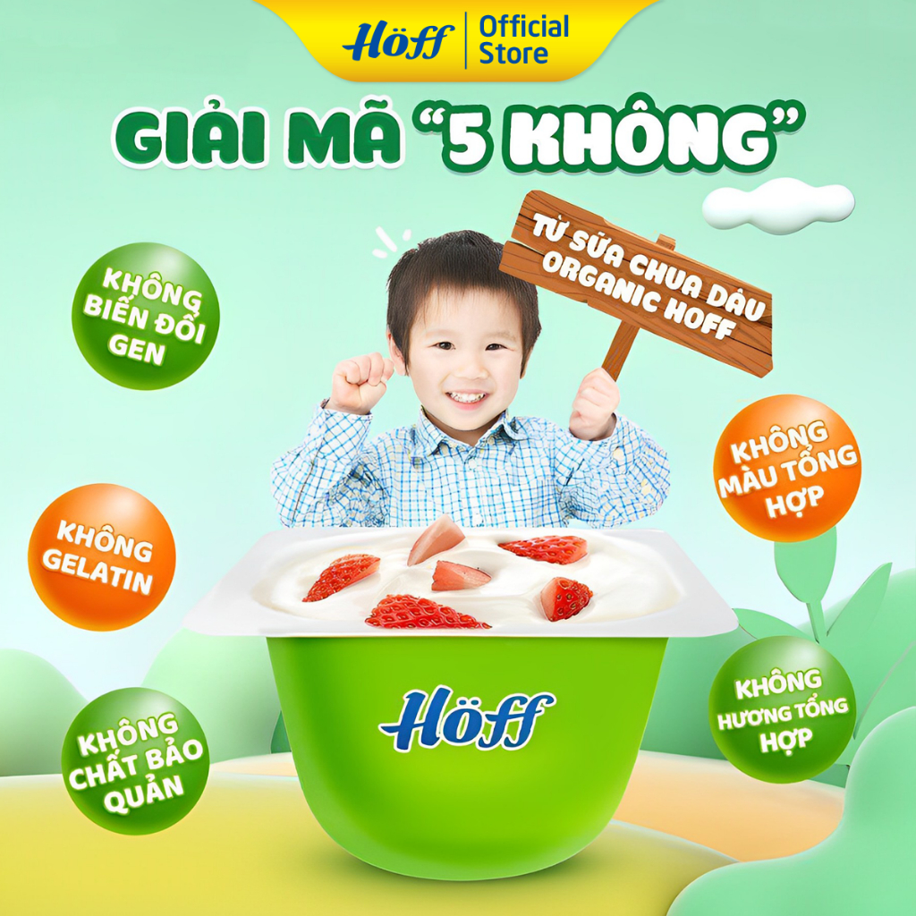 Sữa Chua Dâu Organic Hoff
