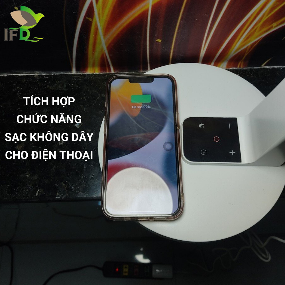 Đèn Bàn Học AIFANDA Chông Cận, Sạc Không Dây, Công Suất 15W- Dùng Học Tập, Làm Việc| HÀNG CHÍNH HÃNG BAO HÀNH 12 THÁNG