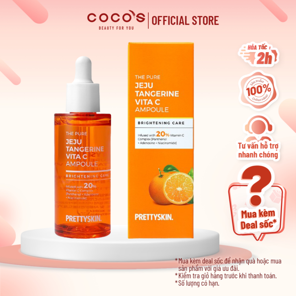 Tinh Chất Pretty Skin The Pure Jeju Tangerine Vitamin C 52ml