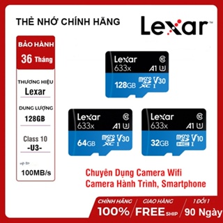 Hình ảnh Thẻ nhớ Micro SDXC Lexar 128Gb, 64Gb, 32Gb Chính hãng, Chuyên dụng Camera ip wifi, Camera hành trình, điện thoại chính hãng