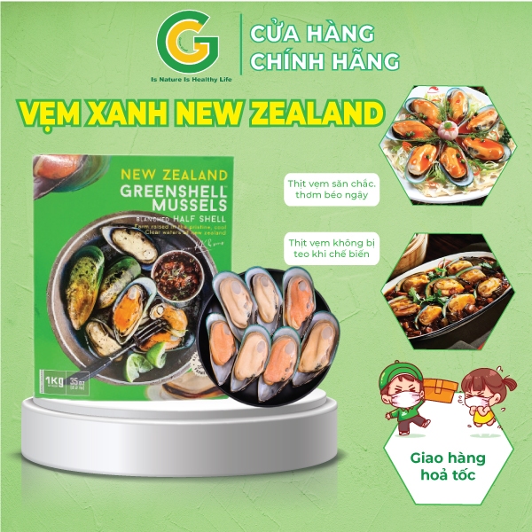Vẹm Xanh Nửa Mảnh New Zealand Nhập Khẩu Green Good Chuyên Nướng, Hấp, Sốt
