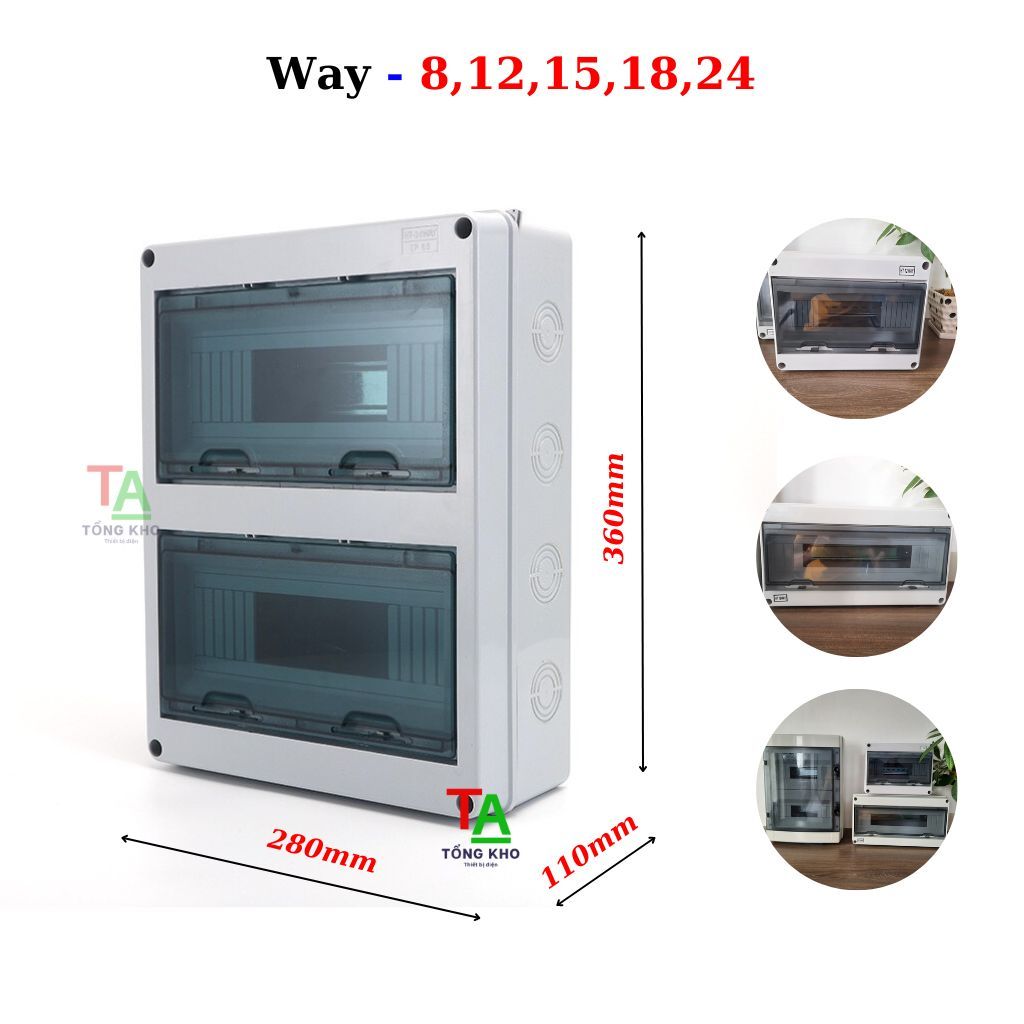 Hộp tủ điện nhựa chống nước Way-8,12,15,18,24