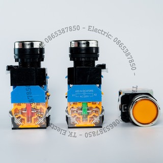 Nút nhấn nhả có đèn phi 22 | tk electric